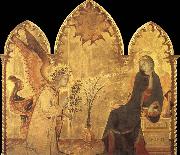 Simone Martini Detail of the Annunciation and two saints painting